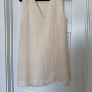 Cream crepe like dress